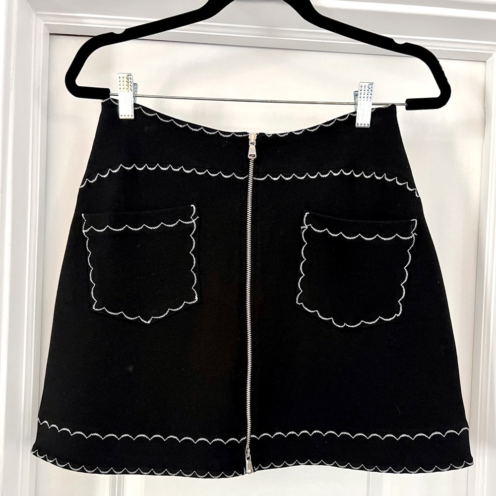 Alexander McQueen McQ Black Zip-Front Miniskirt